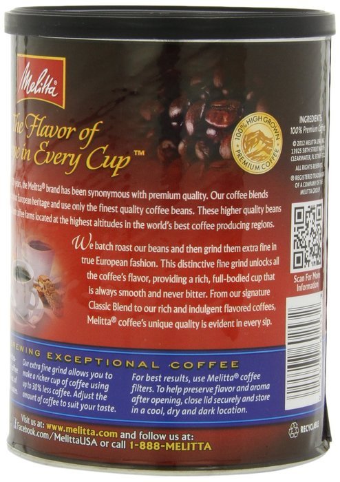 Melitta Coffee, Colombian Supreme Ground, Medium Roast, 22-Ounce N20