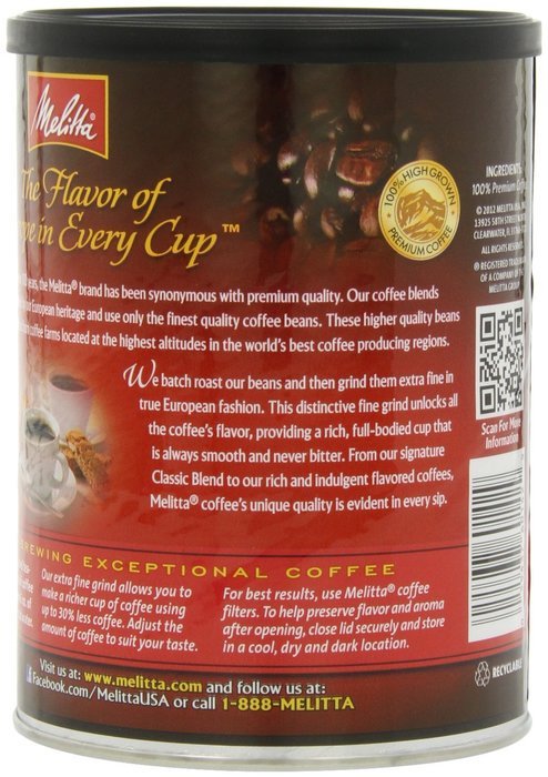 Melitta Coffee, Colombian Supreme Ground, Medium Roast, 22-Ounce N31