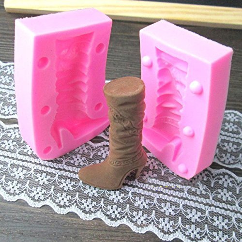 "3D Boots Silicone Fondant Mold Chocolate Polymer Clay Mould" shopping N5