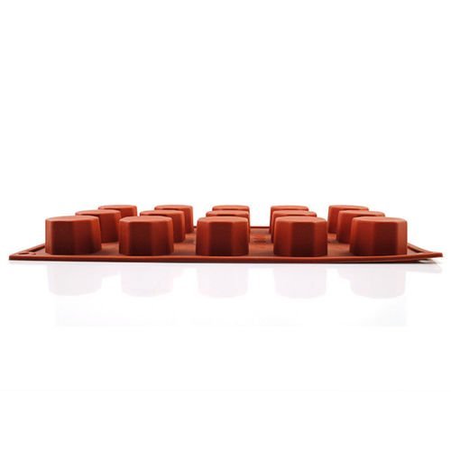 New Vermilion 15-Cavity DIY Ice Cube Silicone Cake Soap Chocolate Decorating Mold Mould Baking Tool (Octagon Style) N4