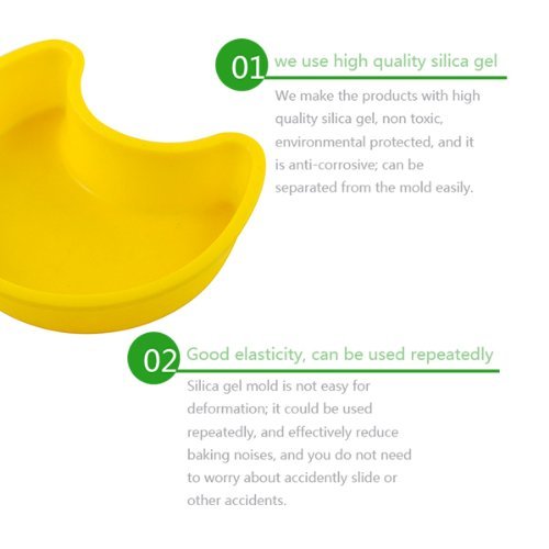 2win2buy DIY Yellow Mini Moon Food Grade Soft Silicone Cookie Muffin Candy Baking Mold&Silicone Flower Baking... N5