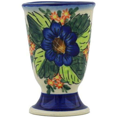 Ceramika Bona H8092G Polish Pottery Ceramic Goblet Hand Painted, 7-Ounce