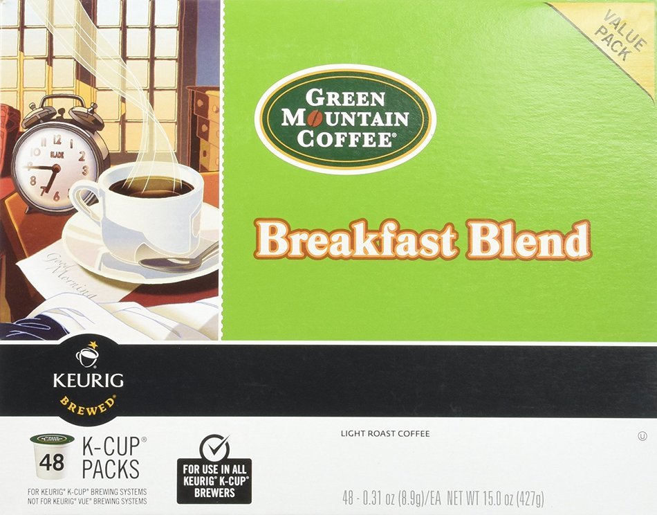 Green Mountain Coffee Breakfast Blend, K-Cup Portion Pack for Keurig K-Cup Brewers - 48 Count N3