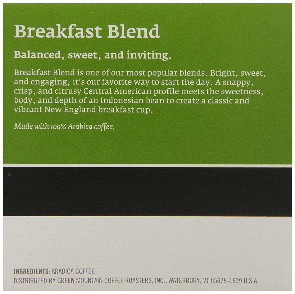 Green Mountain Coffee Breakfast Blend, K-Cup Portion Pack for Keurig K-Cup Brewers - 48 Count N15