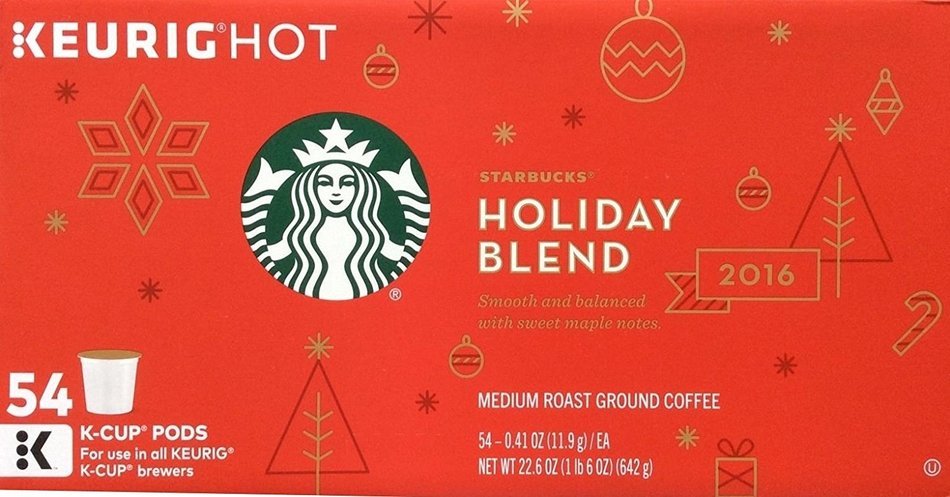 Starbucks Holiday Blend 2016 Limited Edition K-Cups, 54 Count
