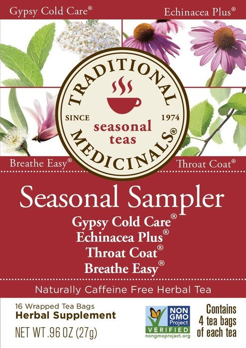 Traditional Medicinals Seasonal Tea Sampler Variety Pack, 16 Tea Bags N2