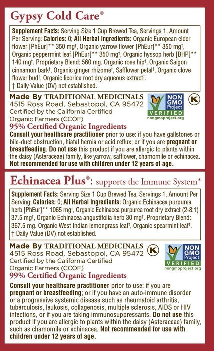 Traditional Medicinals Seasonal Tea Sampler Variety Pack, 16 Tea Bags N5