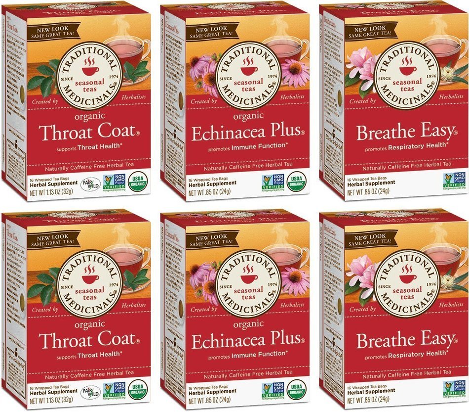 Traditional Medicinals Seasonal Tea Sampler Variety Pack, 16 Tea Bags N8