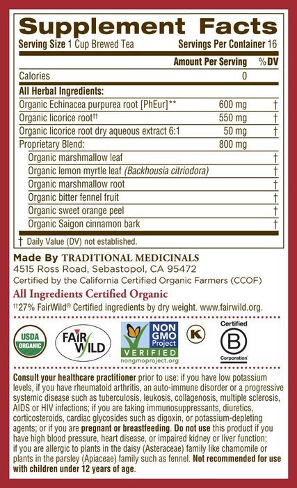 Traditional Medicinals Seasonal Tea Sampler Variety Pack, 16 Tea Bags N20