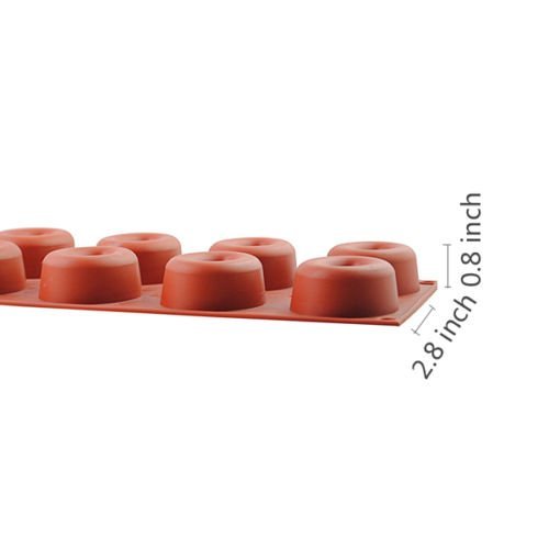 New Vermilion 8-Cavity Silicone Cake Chocolate Soap Mould Tool Candy Cookies Baking Mold Tray N3