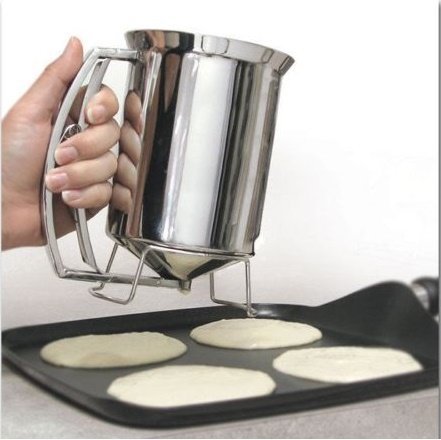 New Pancake/Batter Dispenser Stainless Steel Perfect Pancakes - Cupcakes - Waffles - Crepes - & More