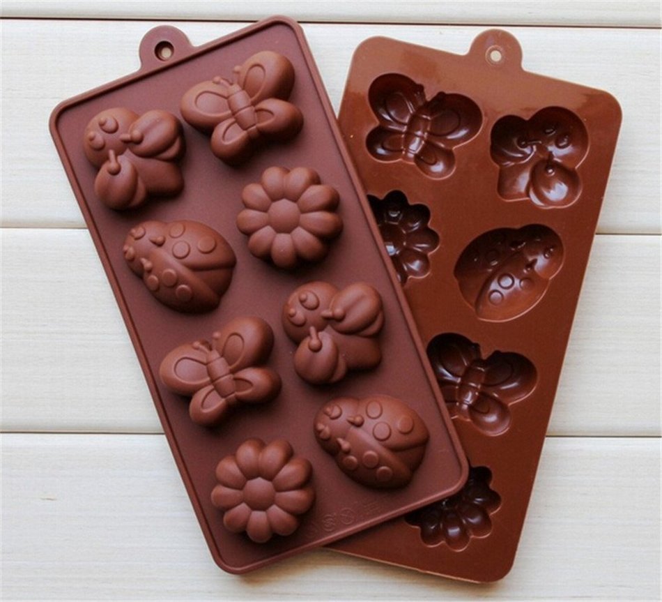 HSE 2 Pieces Honey Bee Butterfly Flower Cake Mould Cake Silicone Cake Mould Lovly Butterfly Mold Bee Cakes Animals...