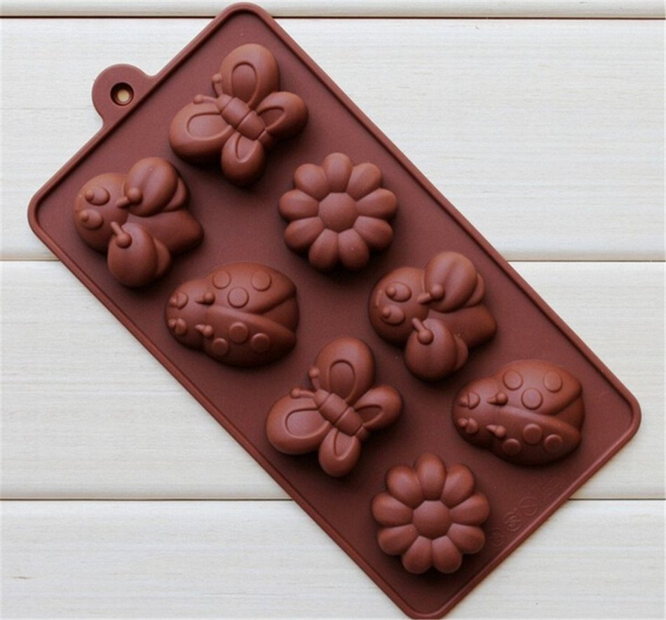 HSE 2 Pieces Honey Bee Butterfly Flower Cake Mould Cake Silicone Cake Mould Lovly Butterfly Mold Bee Cakes Animals... N2