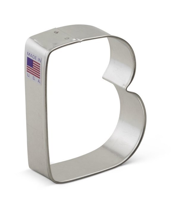 Ann Clark Letter B Cookie Cutter - 3.25 Inches - Tin Plated Steel