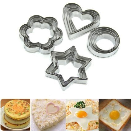 Sell4Style Kids Sandwich Cutter Set of 4 - Sandwich and Bread Crust Cutters in 4 Cute Shapes N6