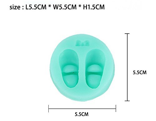 Anyana Silicone Fondant Mold Cake Decorating Pastry Gum Pastry Tool Lasion" Shoes Mould N3