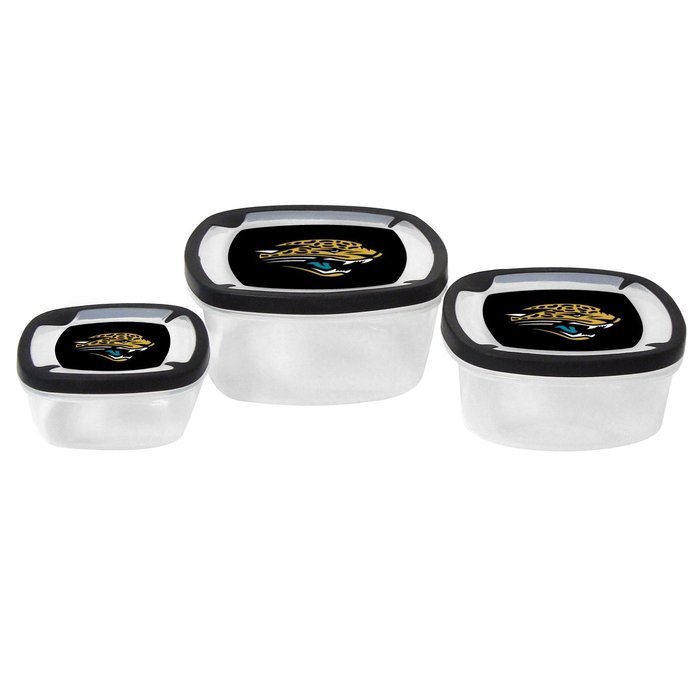 NFL Nesting Square Containers, 7.2-Cup; 3.5-Cup; 2.1-Cup, Clear, Piece of 3 N4