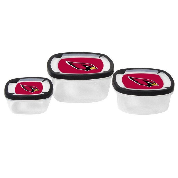 NFL Nesting Square Containers, 7.2-Cup; 3.5-Cup; 2.1-Cup, Clear, Piece of 3 N16