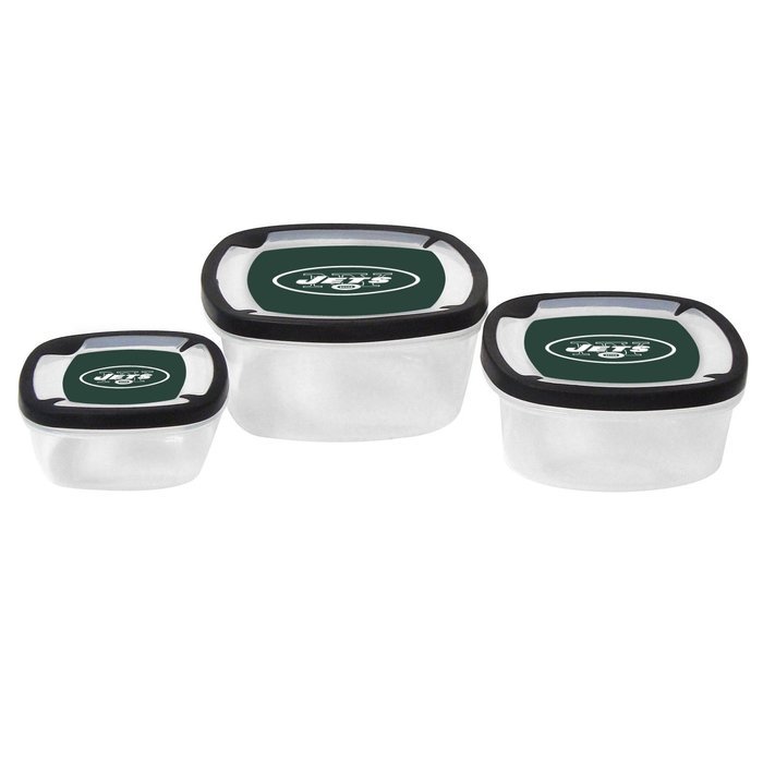 NFL Nesting Square Containers, 7.2-Cup; 3.5-Cup; 2.1-Cup, Clear, Piece of 3 N23