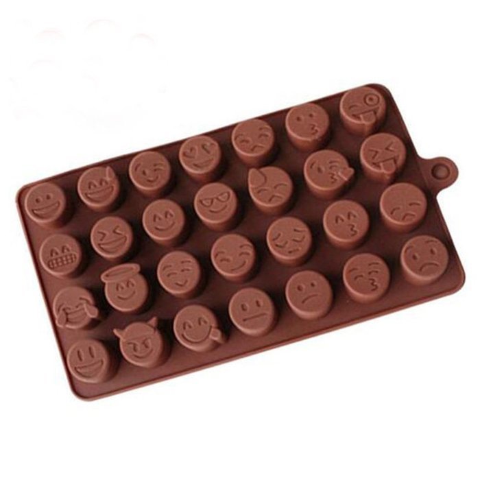 Funbase DIY Chocolate Cake Ice Cube Tray 28 Styles Emoji Silicone Mold N5