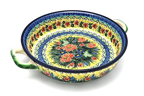 Polish Pottery Baker - Round with Handles - Large - Unikat Signature U4610