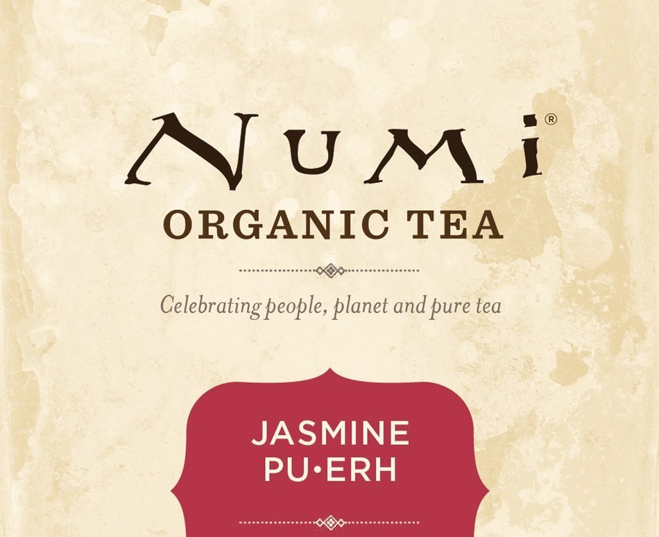 Numi Organic Chocolate Pu-erh Tea, Full Leaf Black Pu-erh Tea, 16 Count Tea Bags N25