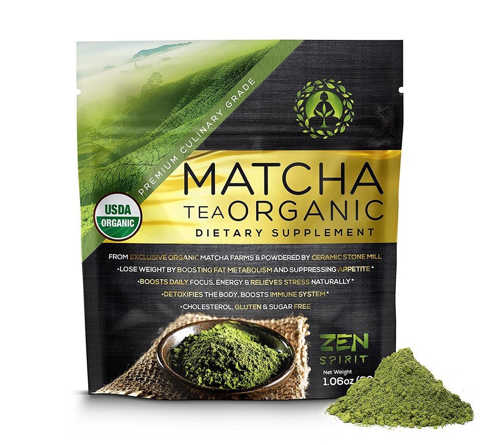 Matcha Green Tea Powder Organic ( Japanese Premium Culinary Grade ) - USDA & Vegan Certified - 30g (1.06 oz) -...