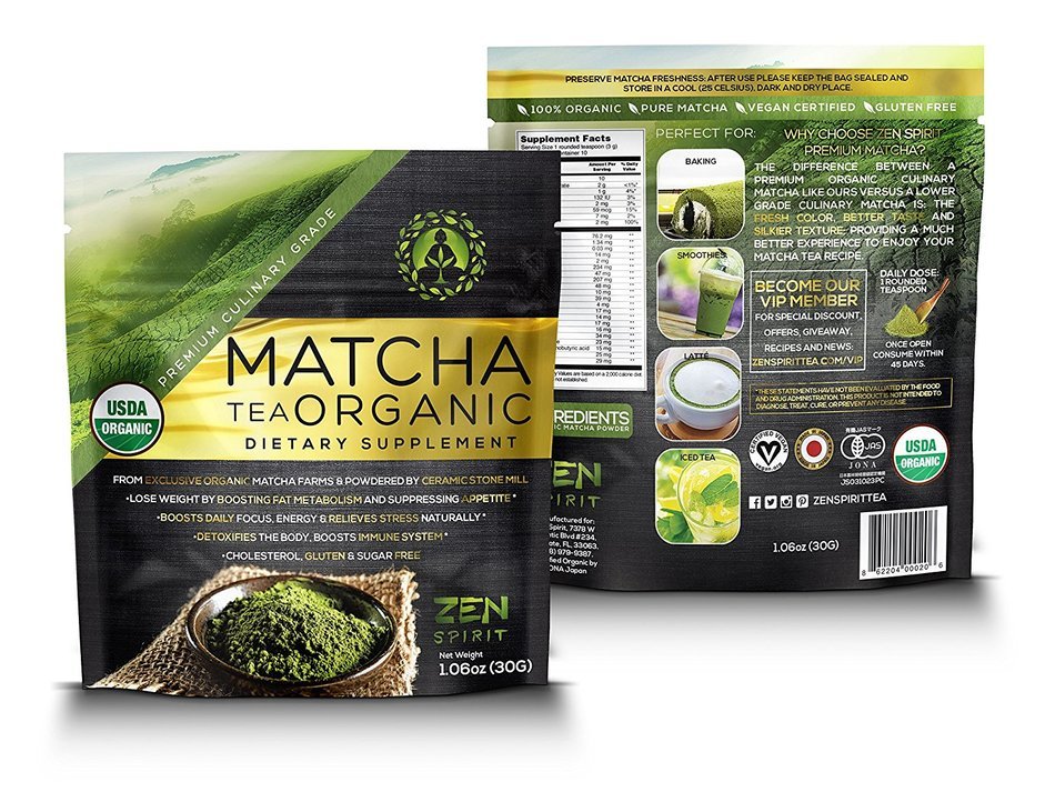 Matcha Green Tea Powder Organic ( Japanese Premium Culinary Grade ) - USDA & Vegan Certified - 30g (1.06 oz) -... N3