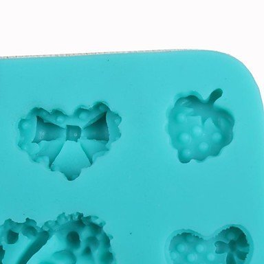 QINF Silicone 9 Pieces Loving Heart Trawberry Shape Fondant Cake Mold,8.2x8.2x1.3cm N3