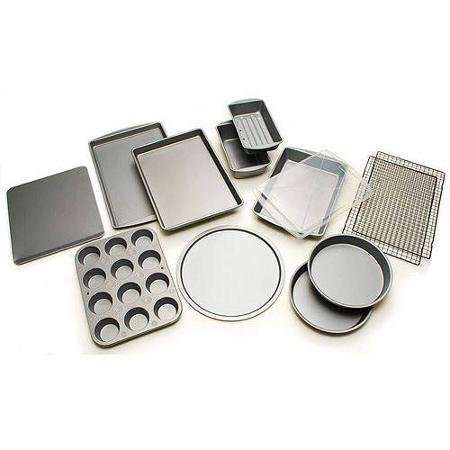 12-Piece Heavy-duty Steel Bakeware Set, Gray