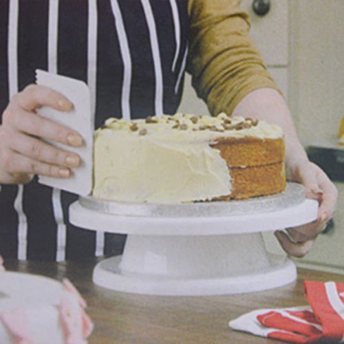 White 28cm Round Cake Making Sugar Craft Turntable Stand Platform Hot Sale N3
