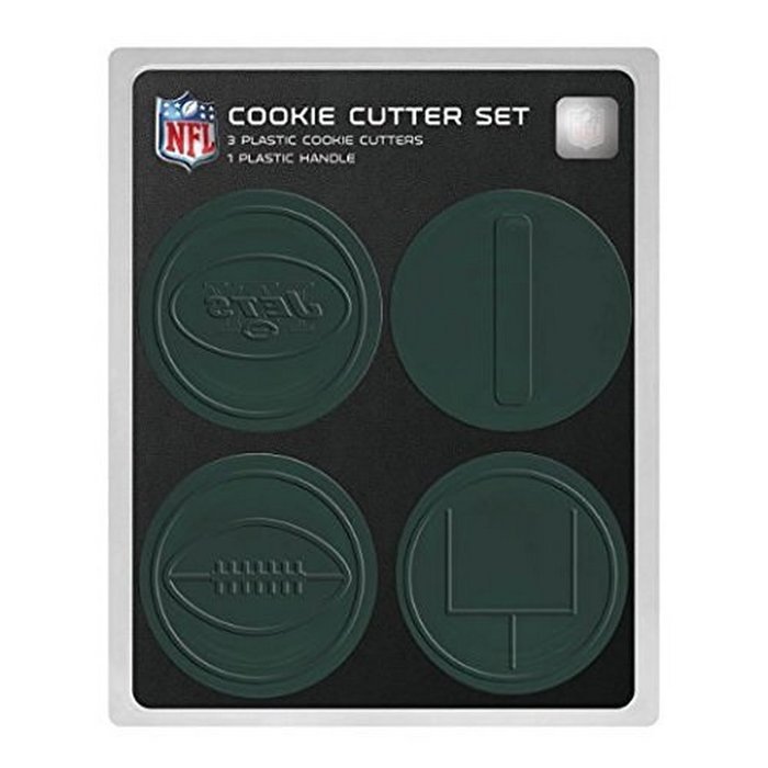 NFL Licensed 4 piece New York Jets Plastic Cookie Cutter Set N2