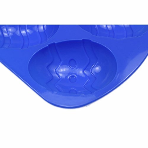 Great Value Blue 6 Holds Silicone Egg Cocoon Shape Cake Mold N2