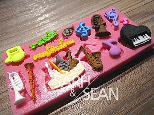 Anyana Novelty Musical Instrument Silicone 3d Cake Mold Cooking Mold Chocolate Fondant N2