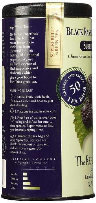 The Republic Of Tea Black Raspberry Superfruit Green Tea, 50 Tea Bags, Healthy Summer Fruit Tea N4
