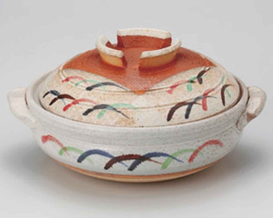 Musashino for 6-8 persons 15inch Donabe Japanese Hot pot Beige Ceramic Made in Japan