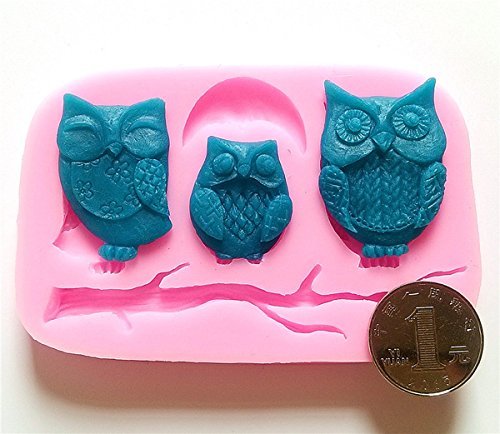 "3D Silicone Owls Moon Fondant Chocolate Mold Mould Cake DIY Decoration" shopping N4