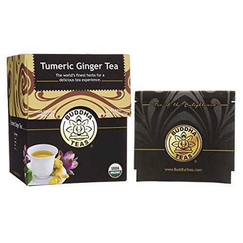 Turmeric Ginger Tea - Organic Herbs - 18 Bleach Free Tea Bags