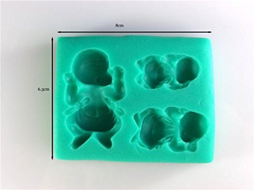 3 Holes Baby Shaped Silicone 3d Mold Cookware Dining Bar Non-stick Cake Decorating Fondant Soap Mold N2