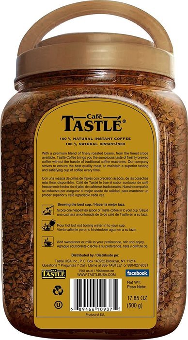 Cafe Tastle Gold Freeze Dried Instant Coffee, 17.85 Ounce N2