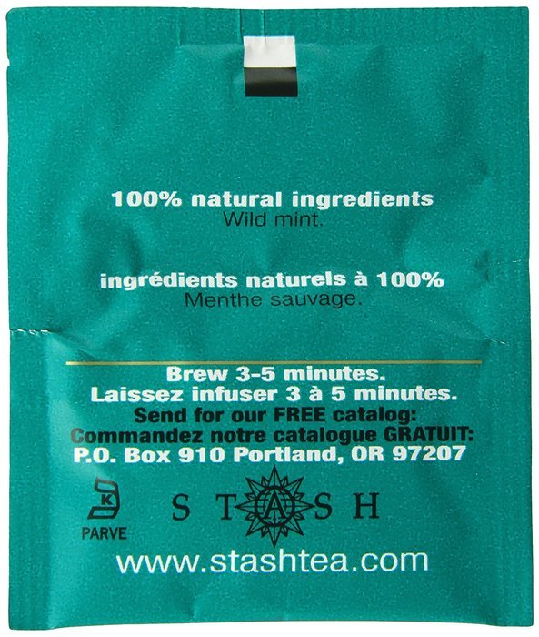Stash Tea Super Mint Herbal Tea, 100 Count N2