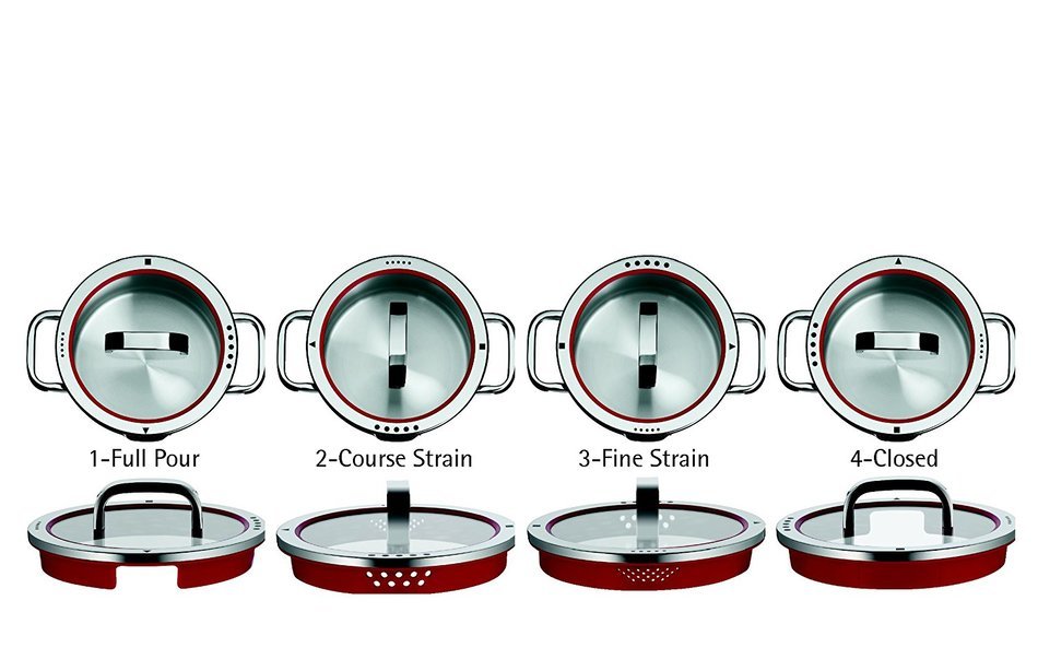 WMF Function 4 Low Casserole with Lid, 4-Quart N3