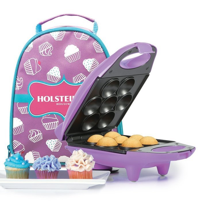 Holstein Housewares HM-09101P-BU Mini Cupcake Maker Kit - Purple