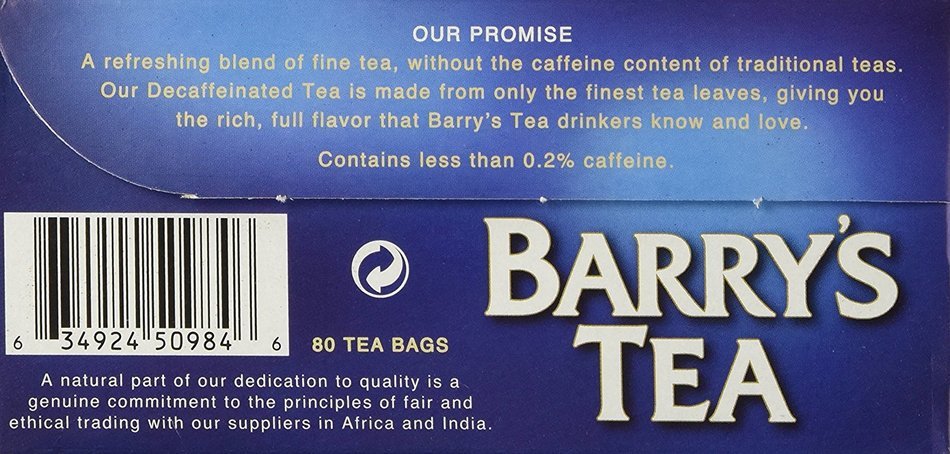 Barrys Tea Decaffeinated Tea Bags - 80 Count N2