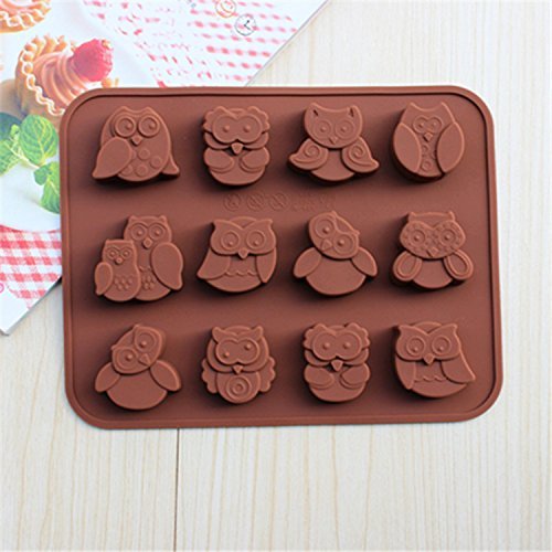 Cutoy Different Owl Design Silicone Cake Fondant Chocolete Jello Soap Candy Gum Paste Molds Clay Moulds DIY Decorating...