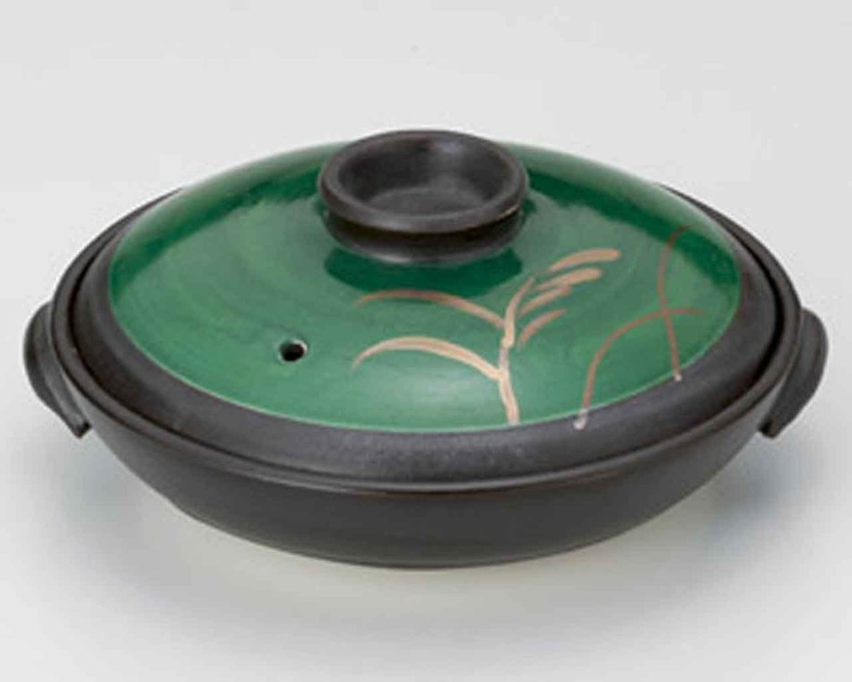 Kochi for 1-2 persons 6.5inch Donabe Japanese Hot pot Green Ceramic Made in Japan