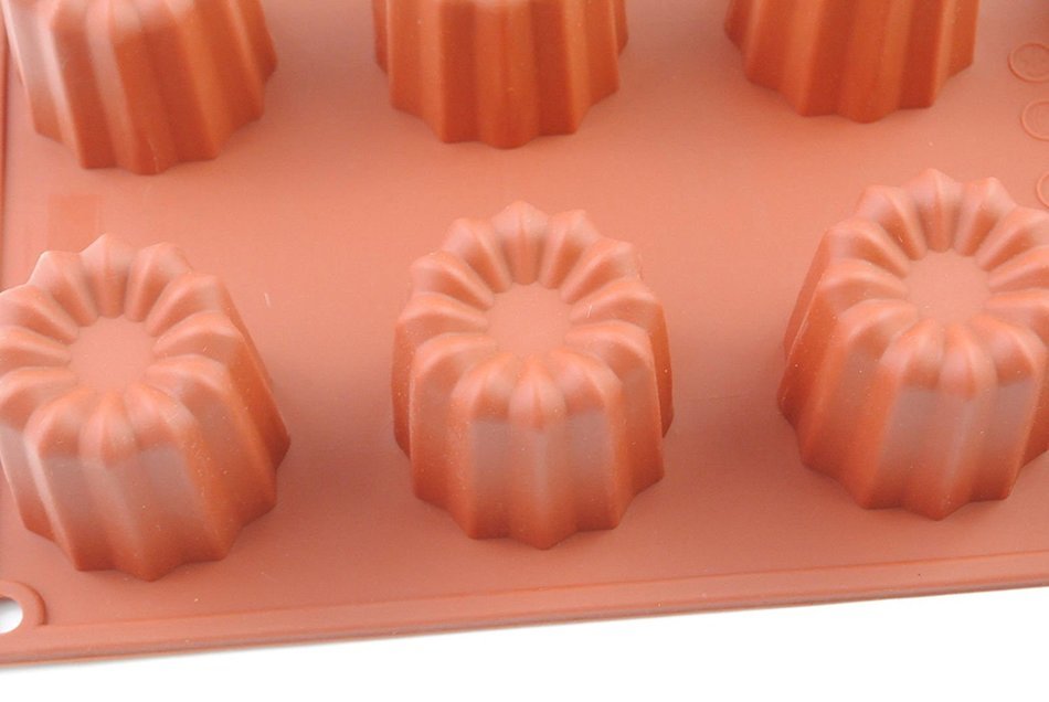 New Vermilion 8-Cavity Silicone Cake Chocolate Soap Mould Tool Candy Cookies Baking Mold Tray N6