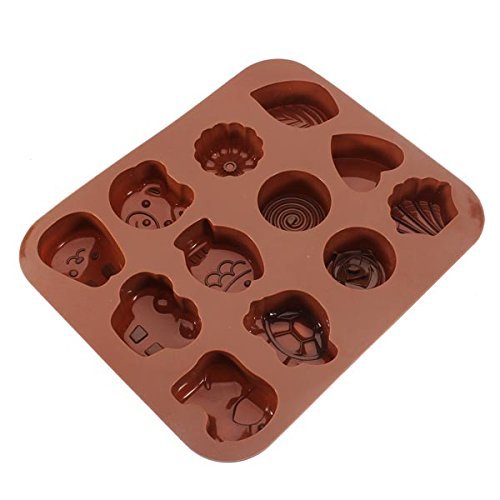 Animals Heart Shape Silicone Baking Mold Chocolate Fondant Cake Mould N2