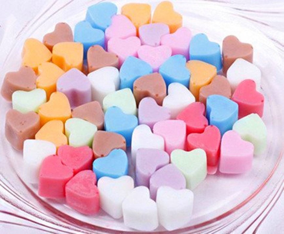 Yunko Silicone Mini Heart Shape Ice Cube Candy Chocolate Baking Cake Mold, Pack of 2 N6
