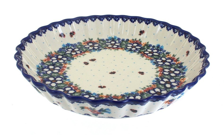 Polish Pottery Scarlett Pie Plate